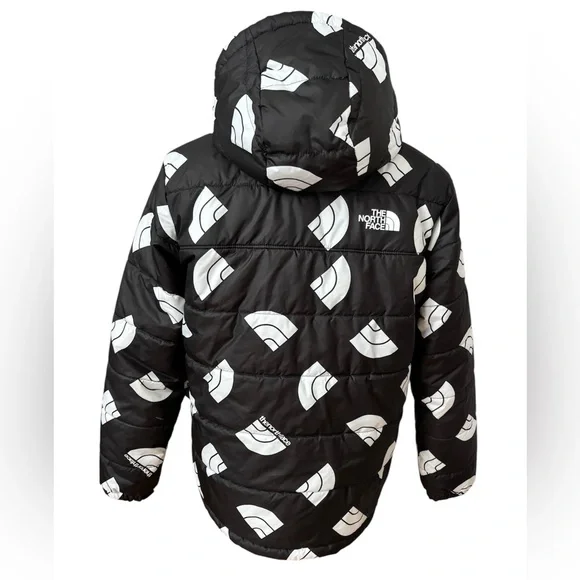 The North Face Boys Reversible Perrito Hooded Jacket XL (14/16) Black Logo - Picture 3 of 16